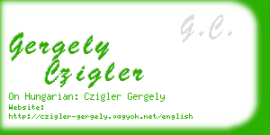 gergely czigler business card